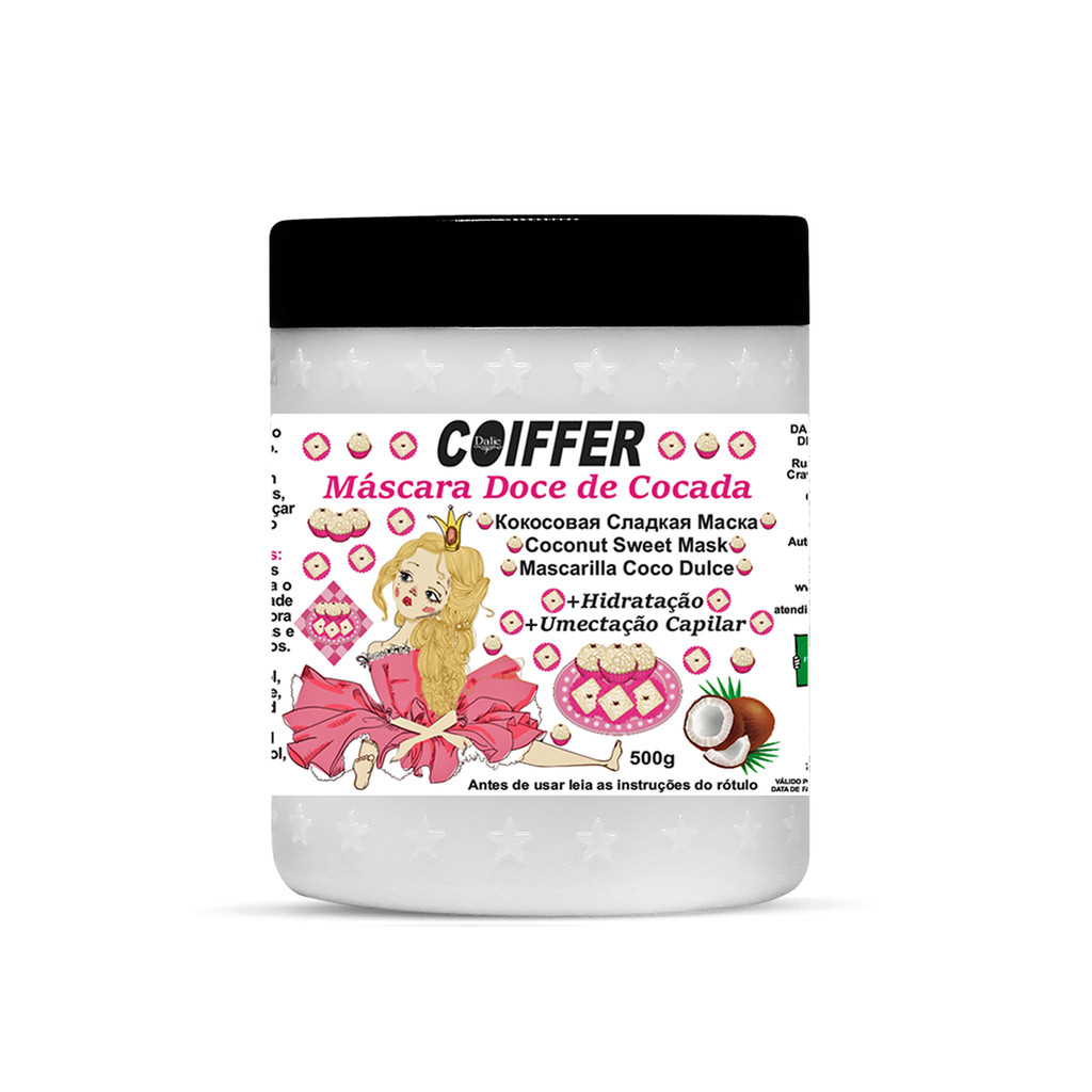 Máscara Doce De Cocada Coiffer 500g- Umectação E Hidratação Capilar