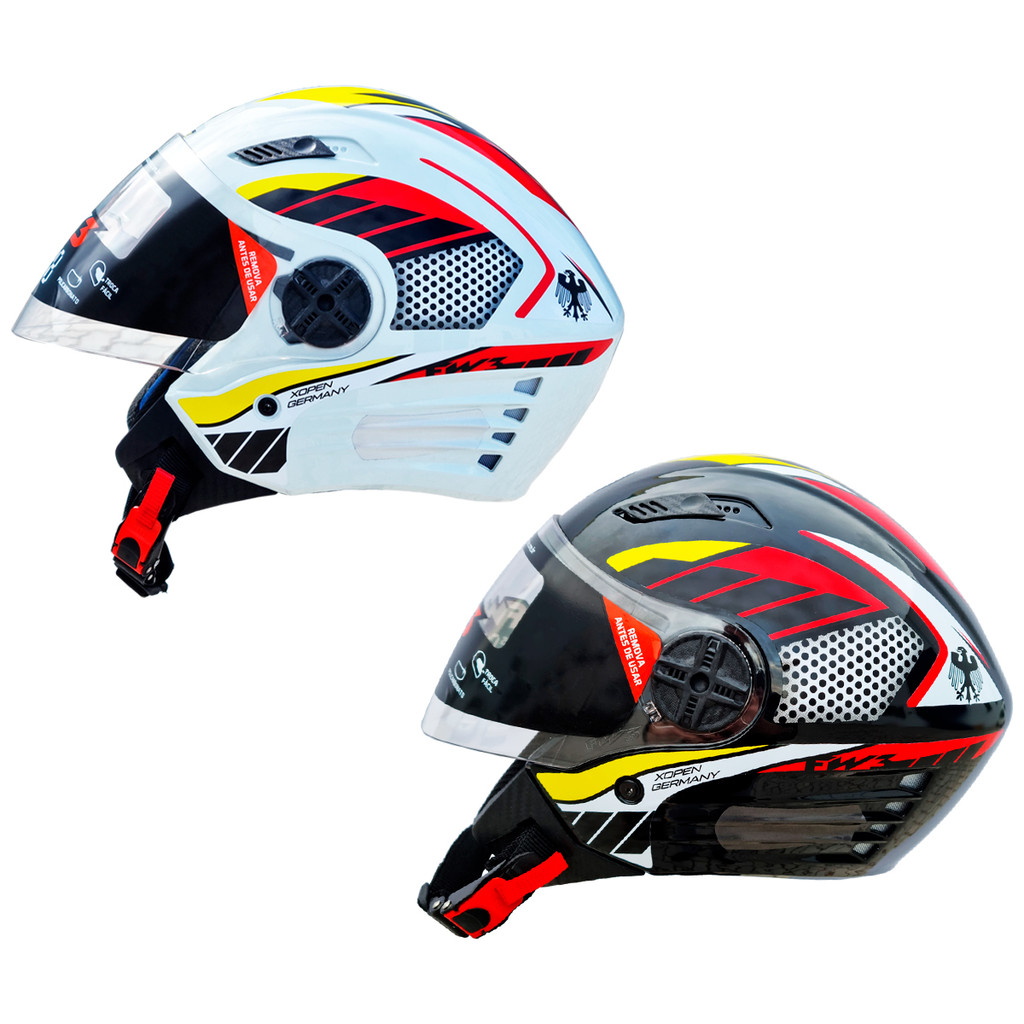 Capacete Fw3 X Open Países Alemanha Cores Tamanhos 56 58 60