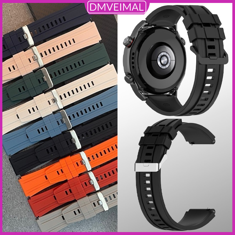 Pulseira 22mm De Silicone Para Relógio Smartwatch Samsung/Huawei Watch GT 6 5 Pro 46mm/Amazfit GTR GTS 4/Garmin/Redmi