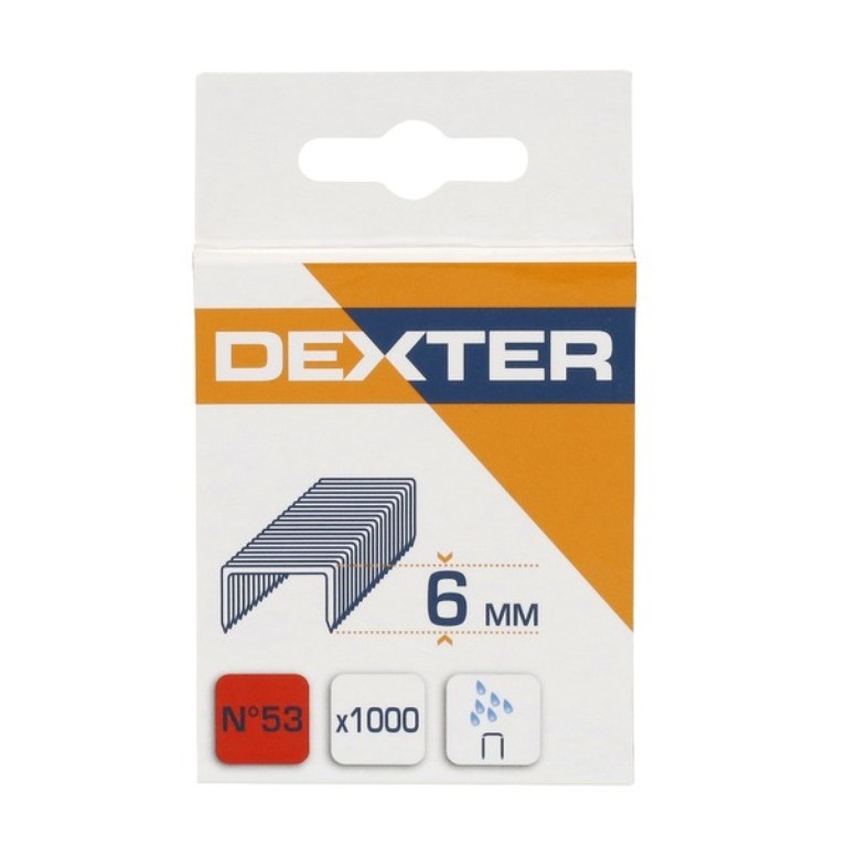 Grampo para grampeador 6mm com 1000 grampos Dexter - Nº 53