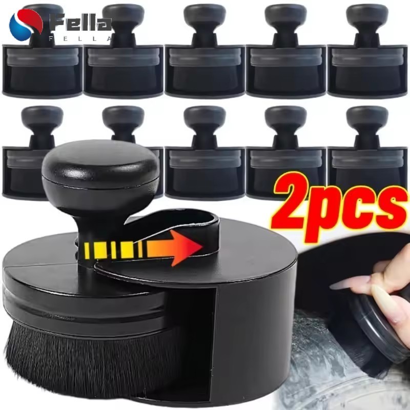 Kit De Detalhamento De Carro Com Base | Escova De Nylon Para Aplicação De Brilho De Pneus E Limpeza Interna-Design Ergon