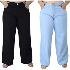 calça wide leg! PLUS SIZE PANTALONA 46 ao 54