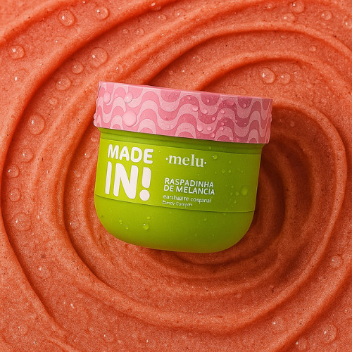 Esfoliante Corporal Made In Raspadinha de Melancia Melu Ruby Rose Pele Macia
