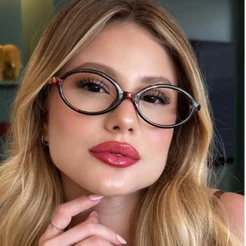 Óculos de Sol ARMACAO DE OCULOS Feminino Aro Oval Luxo Lente UV400 Moda Europa