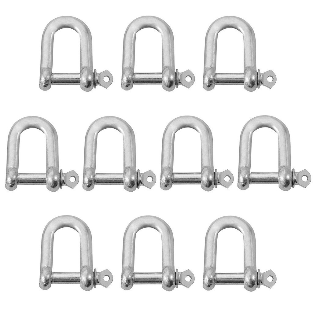 Kit Manilha Reta Para Cabo De Aço 1/4'' 2,0002 (Com 10 Unidades) - Nord em Oferta na Shopee