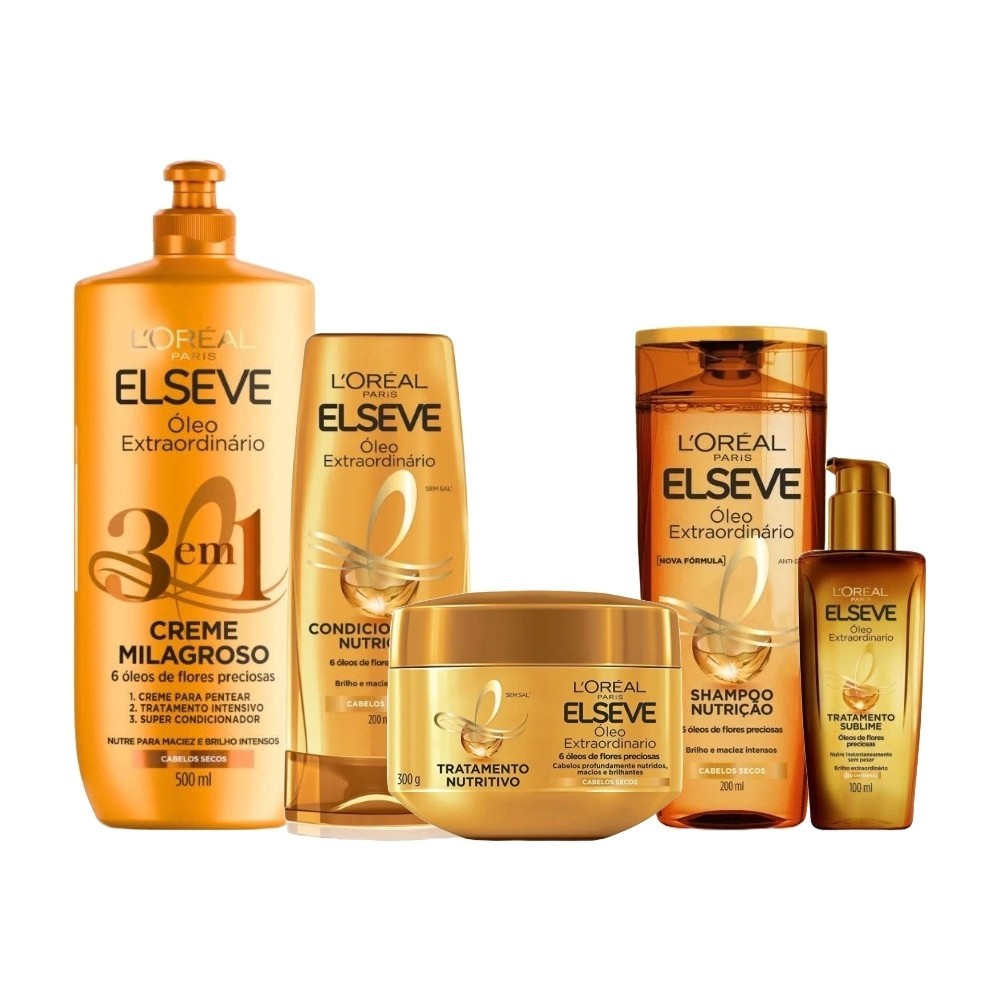 Kit Elseve L’Oréal Paris Óleo Extraordinário (5 produtos) - Beauty