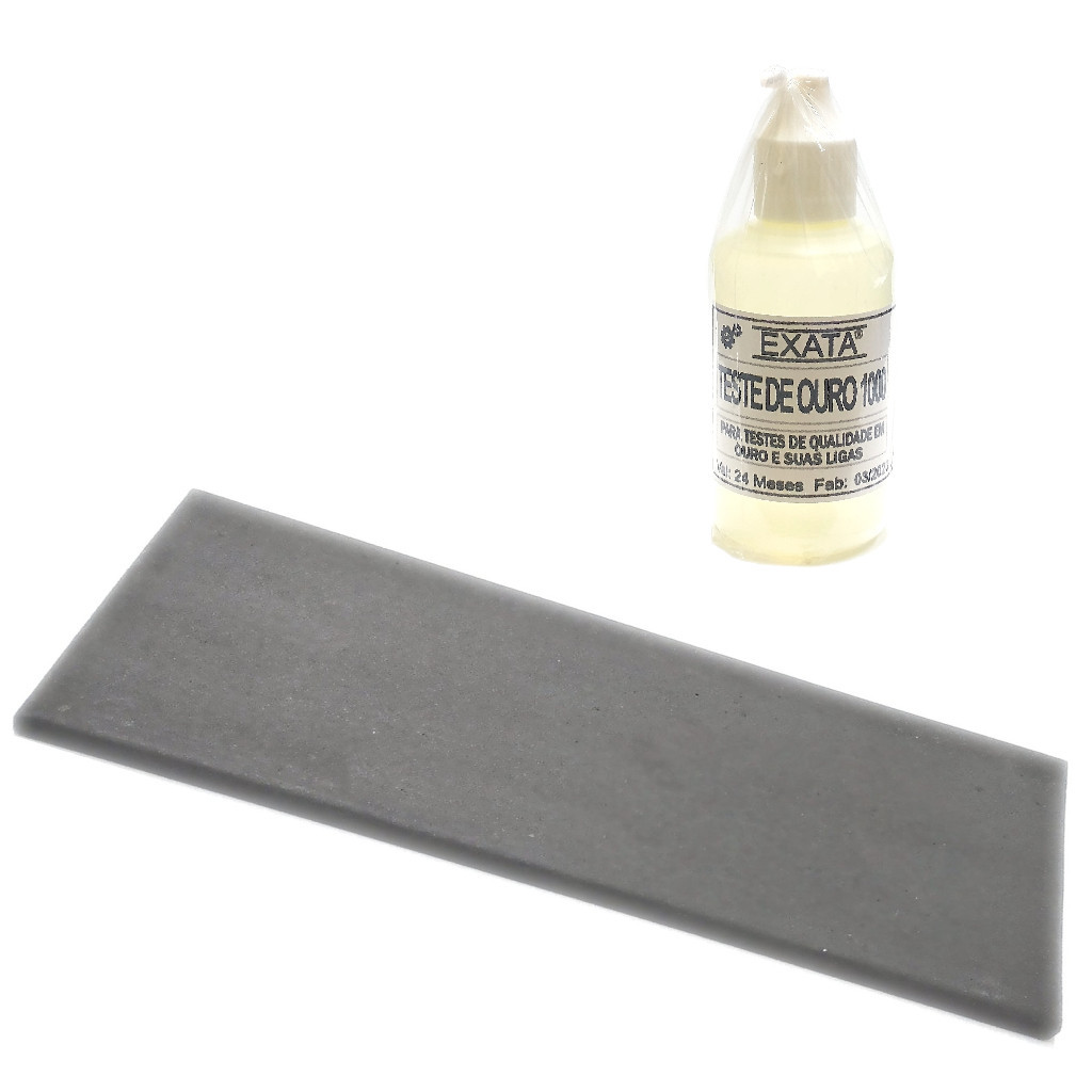 Kit Teste Ouro Prata - Pedra Grande + Reagente 18k Com 30 Ml Temos Outros