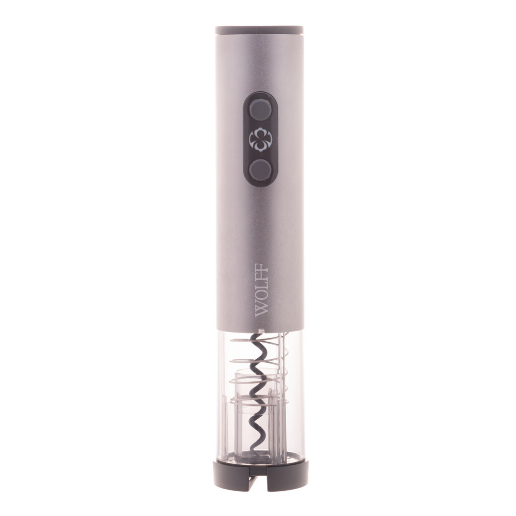 Saca-Rolhas Elétrico de Aço Inox com Entrada USB Wolff