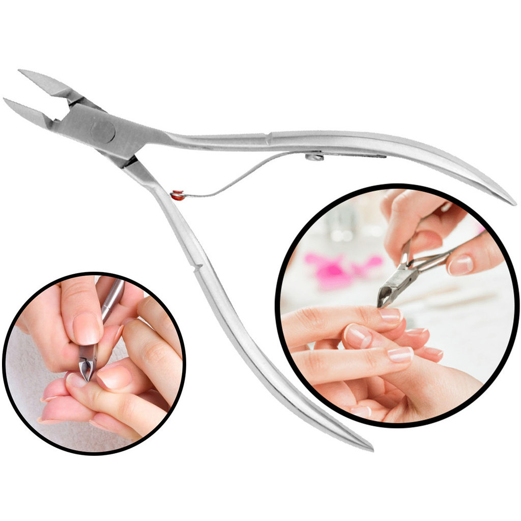 Alicate Para Unha Cutícula Manicure Pedicure Profissional Aço Inox Platina em Oferta na Shopee
