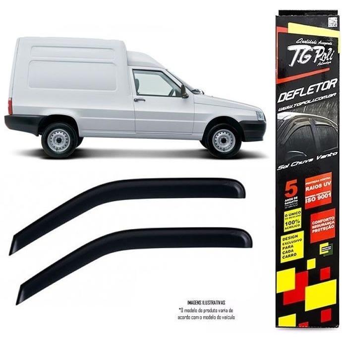 Calha Chuva Defletor TG Poli Fiat Fiorino 1989 a 2013 - 2 Portas