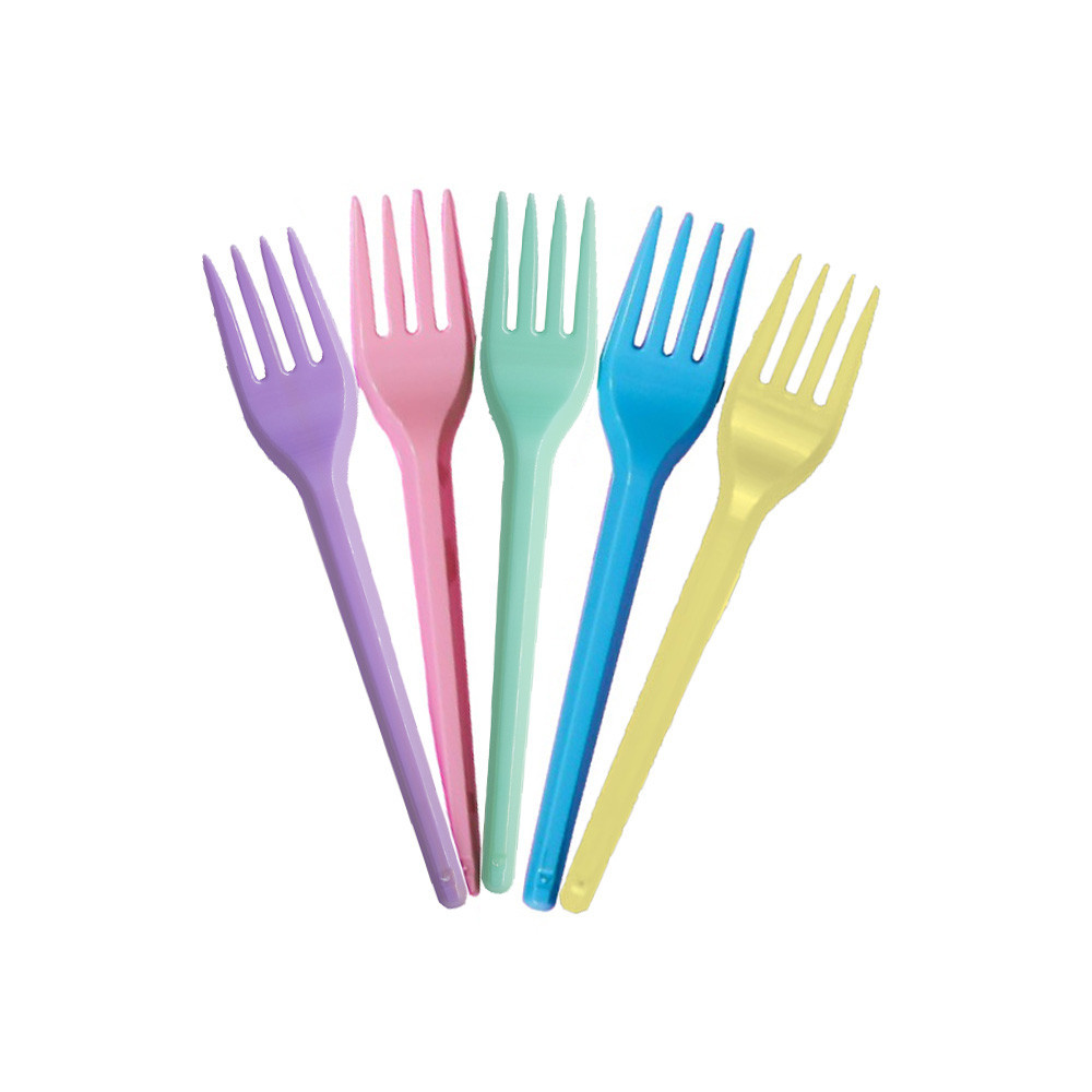 Garfo Descartável Sobremesa Festa Candy Colors 50 un em Oferta na Shopee