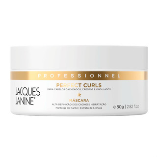 Máscara Tratamento Creme Cabelos Ondulados Cacheados Crespos Perfect Curls Jacques Janine 80g em Oferta na Shopee