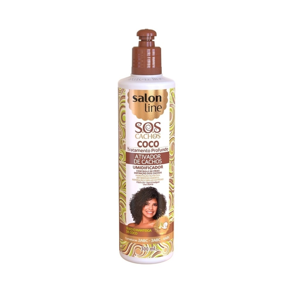 Ativador de Cachos SOS Cachos Salon Line Coco 300ml em Oferta na Shopee