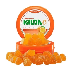 Balas de Gelatina Valda C Sabor Laranja Mentolada 50g