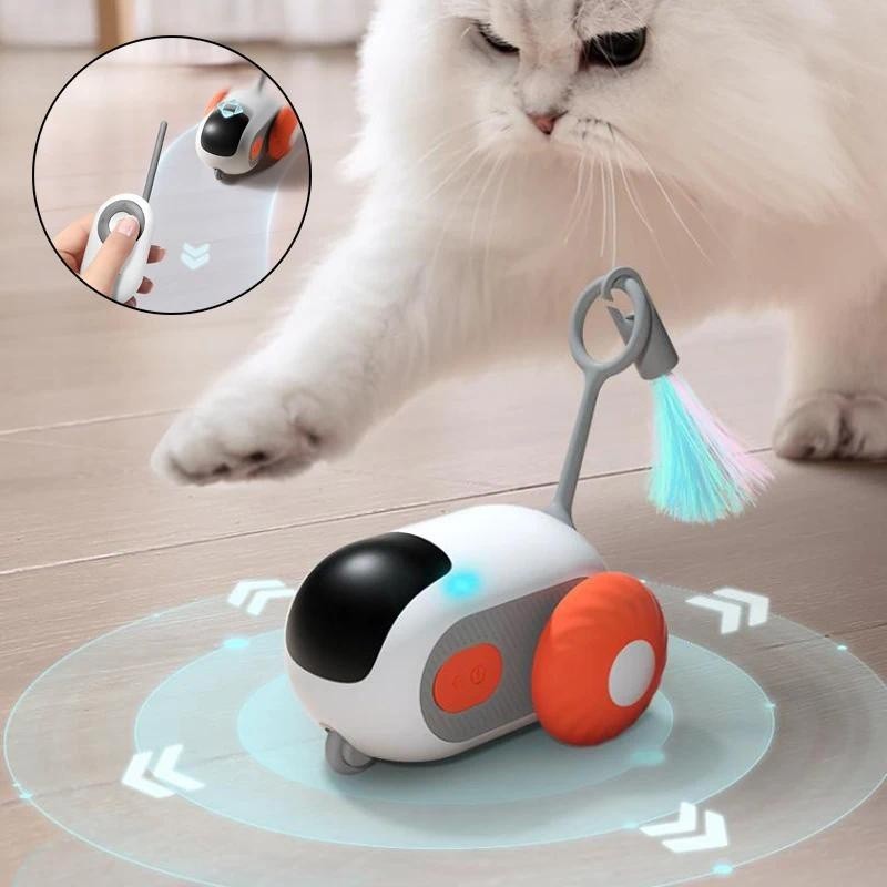 Controle Remoto Interativo De Carro De Gato Brinquedo Carregamento USB Perseguindo O Automático Auto-Motivo Inteligente em Oferta na Shopee