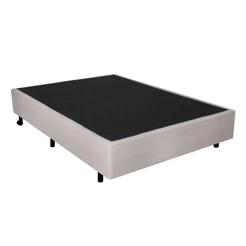 Cama Box Casal Courino Linho Areia 138x188x38 cm