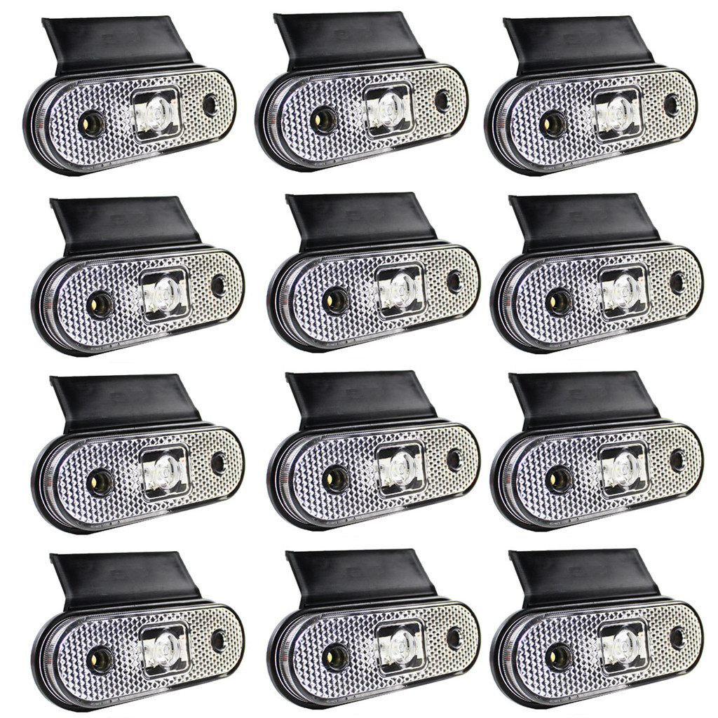 12 Lanterna Lateral Caminhão Carreta Facchini LED CR +Suporte