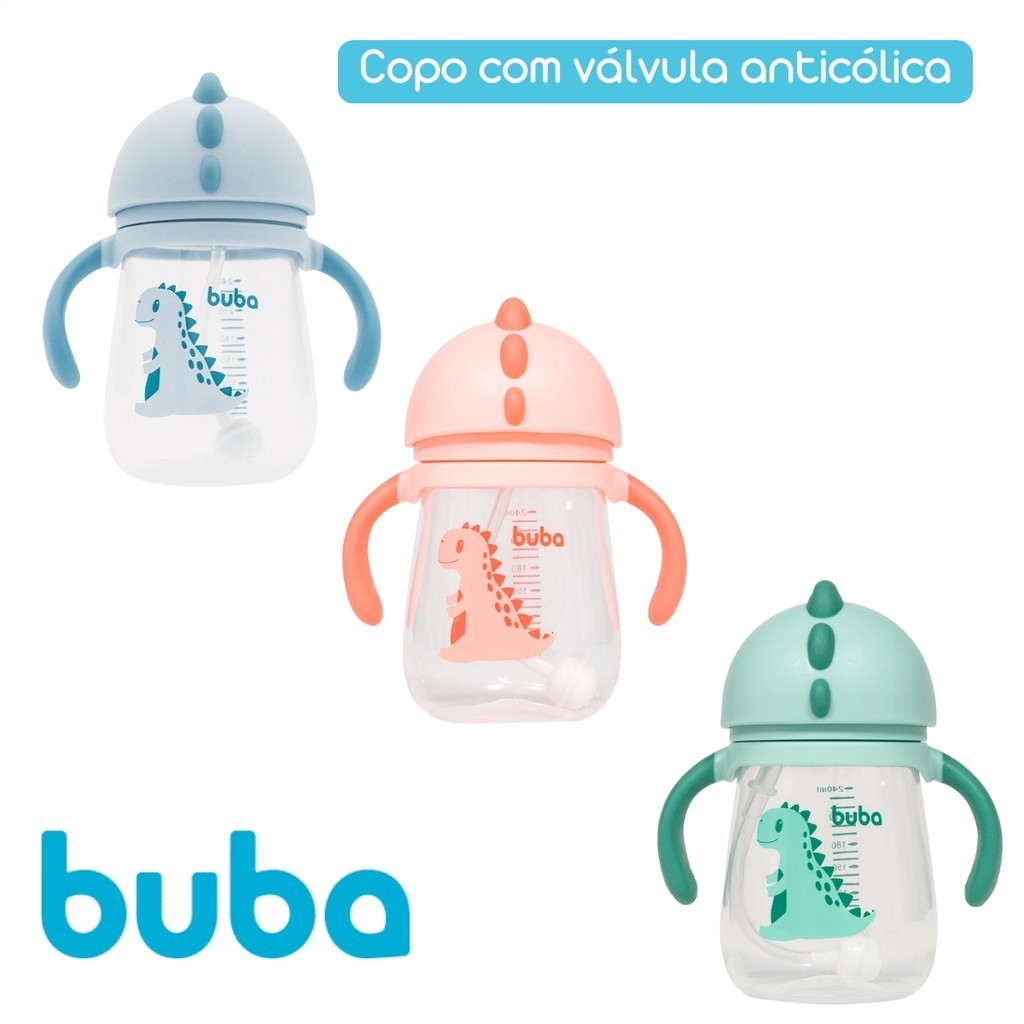 Copo com Alça Removível Infantil Dispositivo Anti-cólica Buba - Mom & Baby