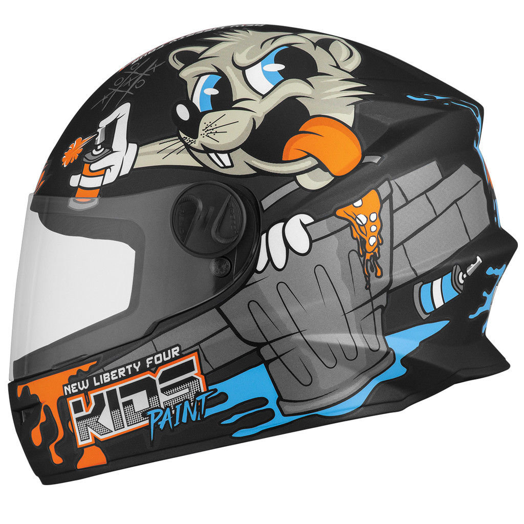 Capacete Moto Infantil Fechado Pro Tork Liberty Four Kids Paint Fosco Seguro Pro