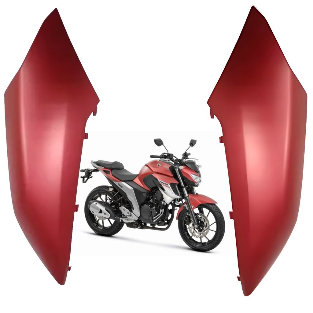PAR GUIA AR ABA TANQUE SUPERIOR FAZER 250 FZ25 VERMELHO FOSCO 2018 2019 PARAMOTOS YAMAHA