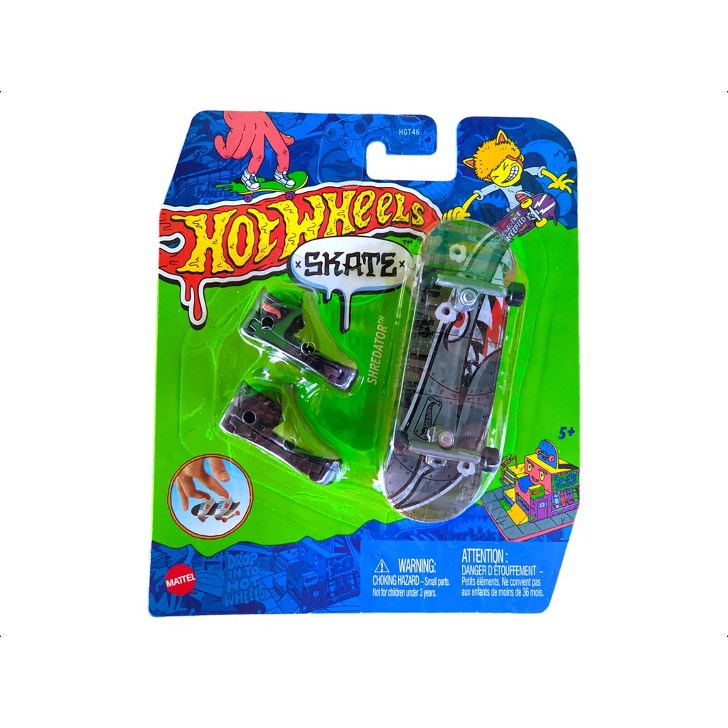 Skate de Dedo Com Sapato Hot Wheels