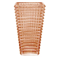 Vaso Wolff Maya de Cristal Âmbar 16,5cm x 12cm x 27,5cm