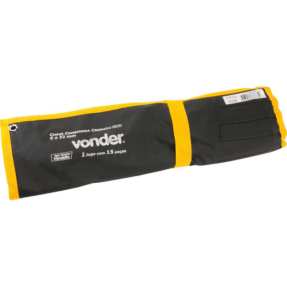 Jogo Chave Combinada 6-32mm Cromo Vanádio Cromada com 15 peças Vonder em Oferta na Shopee
