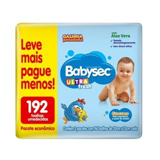 Toalhas Umedecidas Babysec Galinha Pintadinha Ultrafresh 192 Unidades Leve mais Pague Menos em Oferta na Shopee