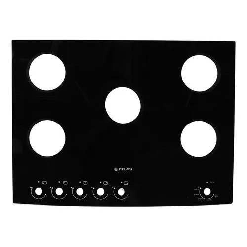 Mesa De Vidro Para Fogão Atlas Mônaco Top Glass 5 Bocas