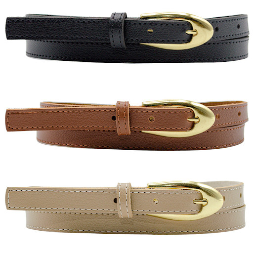 Kit 3 Cinto Feminino 1,5cm Fivela Dourada Redonda Moda Atual Inverno Verão 96180K3 em Oferta na Shopee
