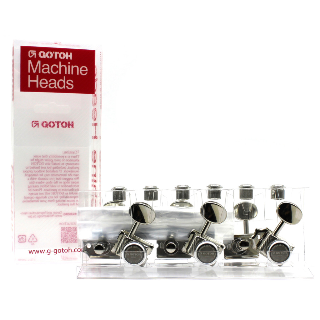 Tarraxa guitarra trava Gotoh 6 linha SD91 05M MGT L6 Niquel
