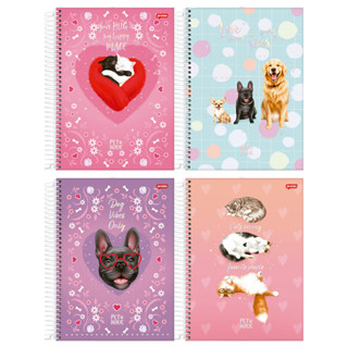 Caderno Universitário Capa Dura 1 Matéria 80 Folhas Pet Holic  Jandaia - Pacote Com 4 Unidades em Oferta na Shopee