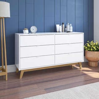 Cômoda Kappesberg 6 gavetas Branco/Itapuã em Oferta na Shopee