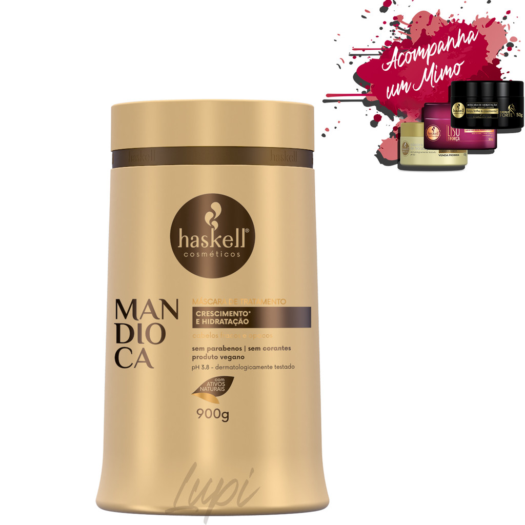 Mascara Haskell Mandioca 900g em Oferta na Shopee