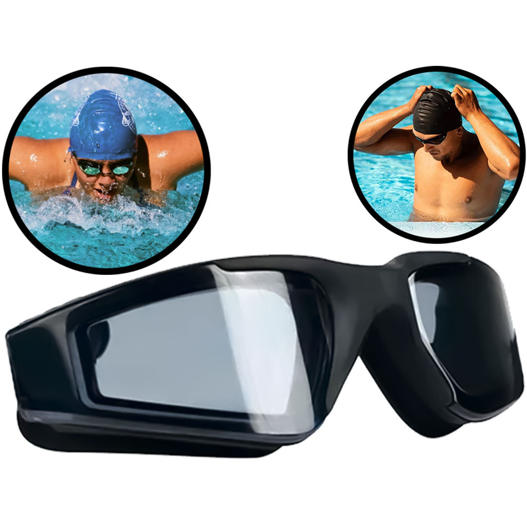 Óculos De Natação Profissional Ajustável Lente Antiembaçante Com Protetor Auricular Mor em Oferta na Shopee