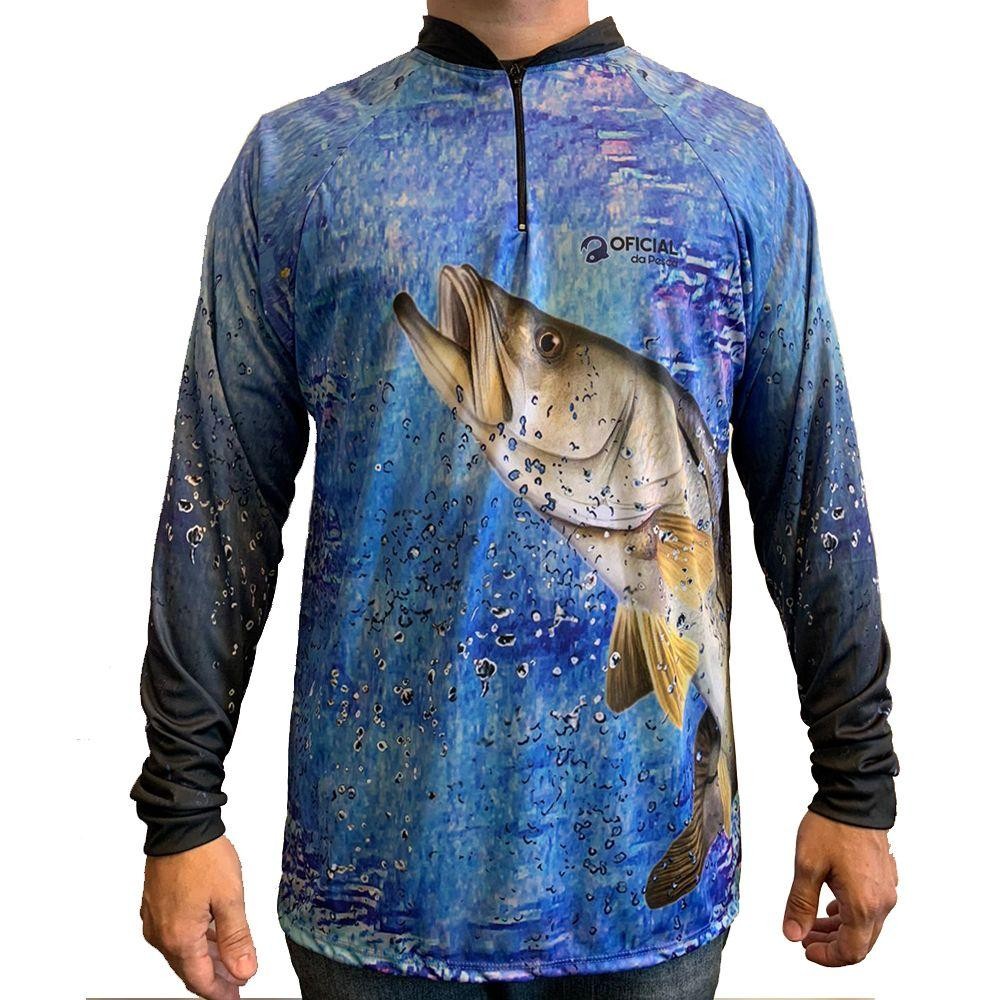Camisa de Proteção Solar UV Robalo - Oficial da Pesca - Sports & Outdoors