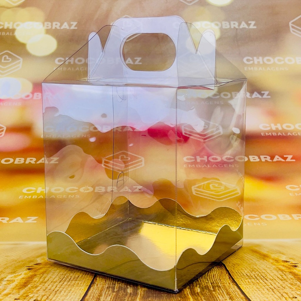 10~50 CAIXA P/ MINI PANETONE MALETA CRISTAL 10X10x12 NATAL ENCANTADO 5230 (NATAL IDEIA 2024) (CHOCO)