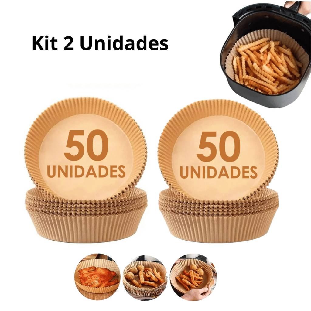 Forma De Airfryer Descartavel Antiaderente De Papel Cozinha Redondo Fritadeira Cozimento Protetor Forro Tapete
