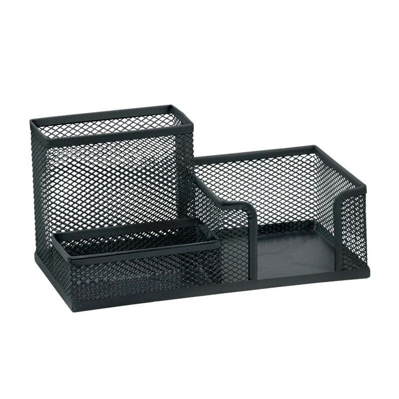 Organizador de mesa aramado 3 divisões preto OR5121 BRW - Home & Living