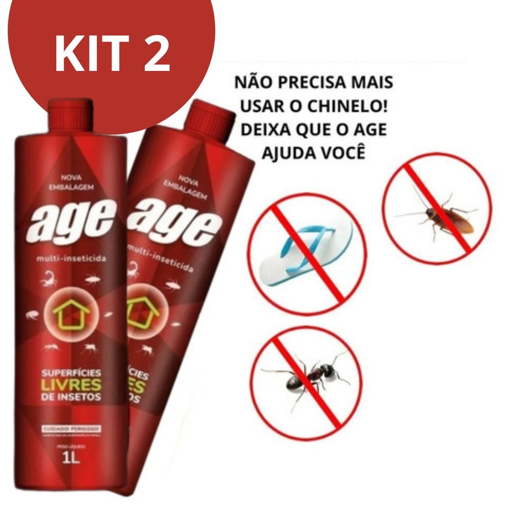 Kit 2 Remedio Para Barata Age Dedetizador Barata Francesinha Escorpião Aranha