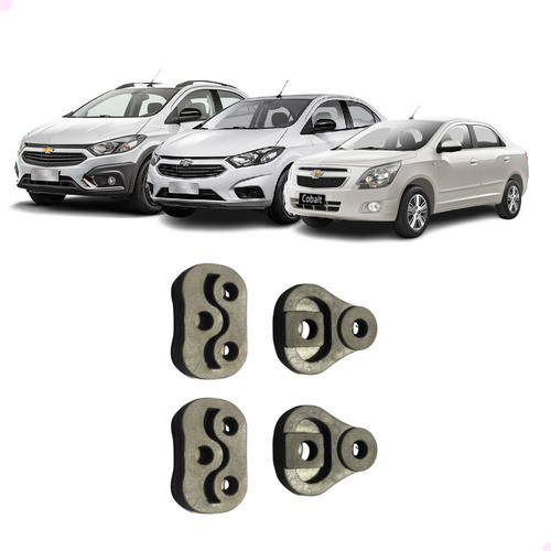 Kit 4 Coxim Escapamento Onix Activ Prisma Spin Cobalt