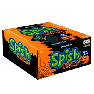 Chiclete Spish Halloween Framboesa Pinta Lingua 160g - Sukest em Oferta na Shopee