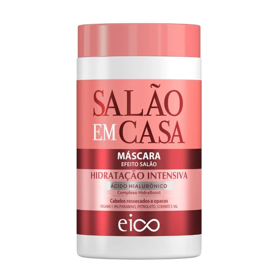 Eico Máscara Tratamento Creme Hidratação Intensiva Antifrizz Salão Em Casa 1kg Reconstrutor Capilar Cabelos Ressecados