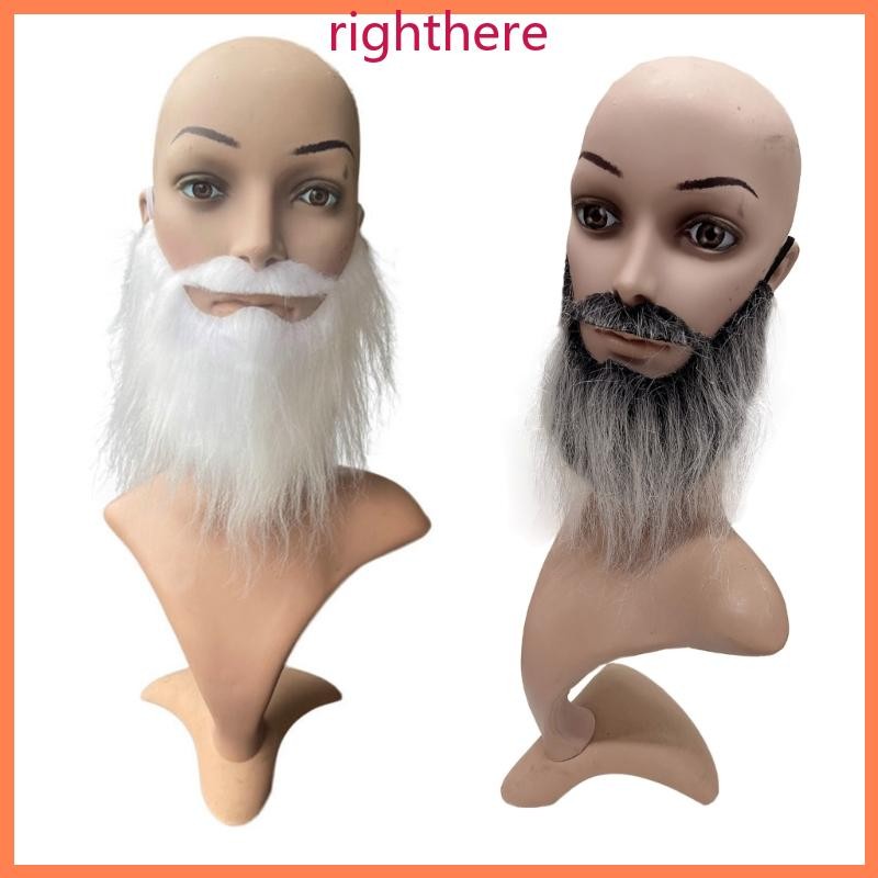 Righthere Fake Beards Bigodes Barba Falsa Halloween Fantasia Propaganda Facial Cosplays Suprimentos Ajuste