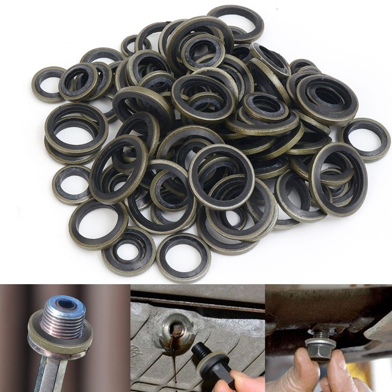 M6/M8/M10/M12/M14/M16-Junta De Vedação De Alumínio-Anéis De Arruela De Metal Ultrafinos-Peças Automotivas Plugue De Drenagem De Carro 100 Unidades/Caixa-Substituível , Resistente À Corrosão — imagem 2 de 2