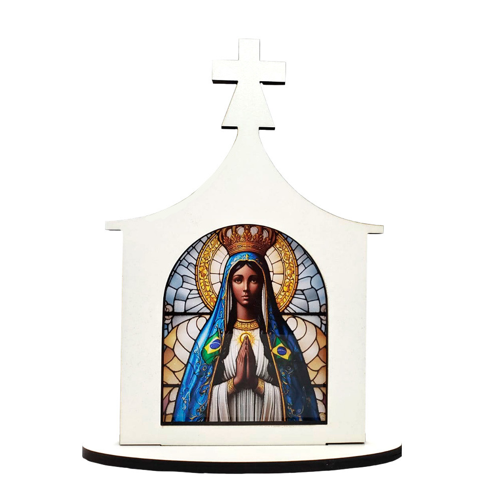 Oratório Capelinha em MDF Nossa Senhora da Aparecida
