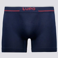Cueca Boxer Lupo Microfibra Sem Costura Marinho e Vinho