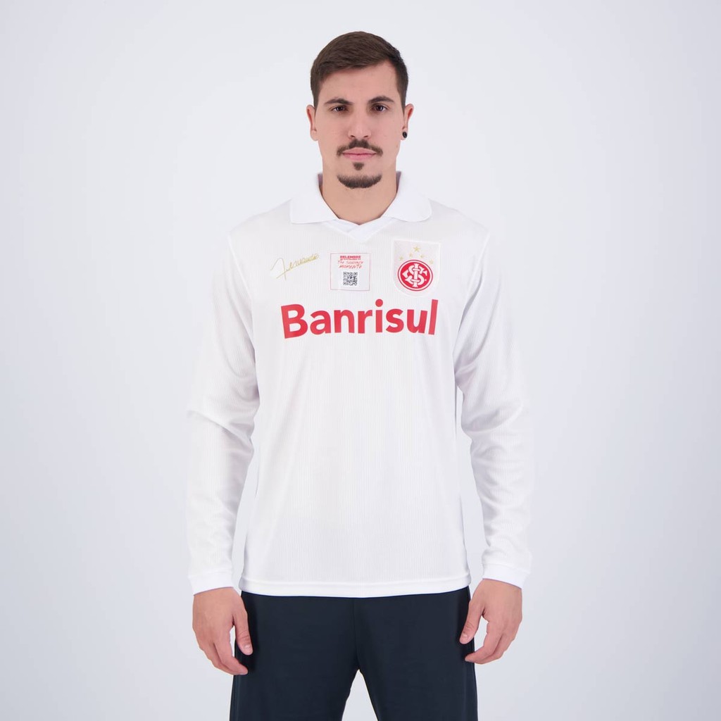Camisa Internacional Retrô 2006 Fernandão Manga Longa Branca em Oferta na Shopee
