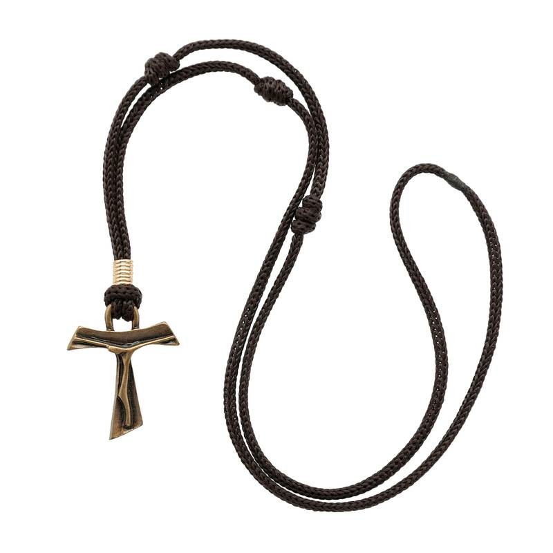 Colar Tau Franciscano Com Cristo em Metal Dourado em Oferta na Shopee