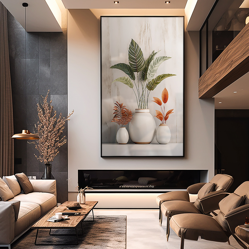 Quadro Decorativo 110x80cm Plantas Decorativas Minimalista Hall  Sala Quarto Casa Decoração De Parede Mdf Adesivo